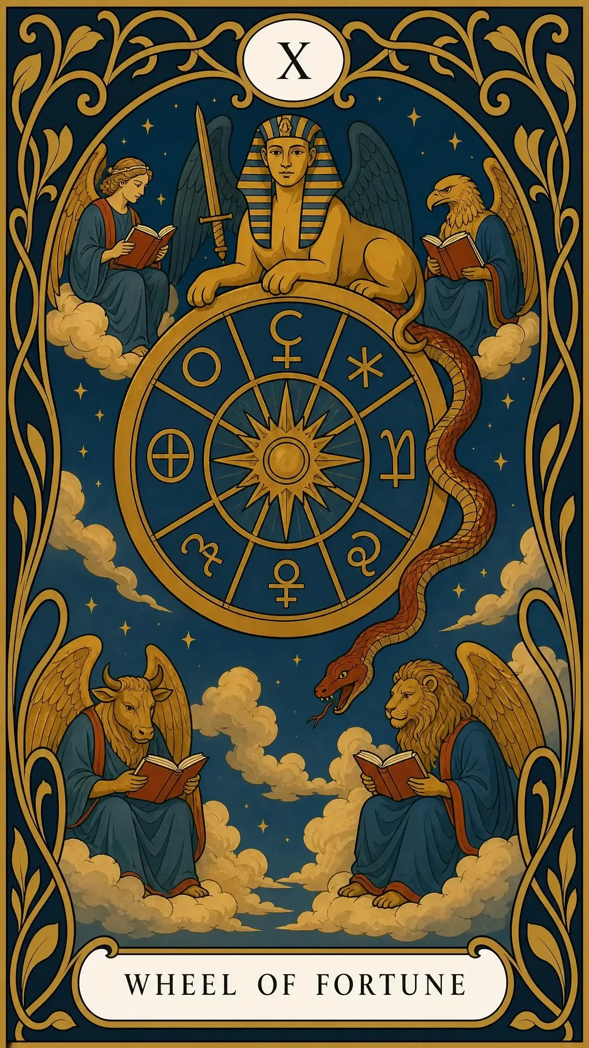 Колелото на съдбата — карта таро, X Wheel of Fortune