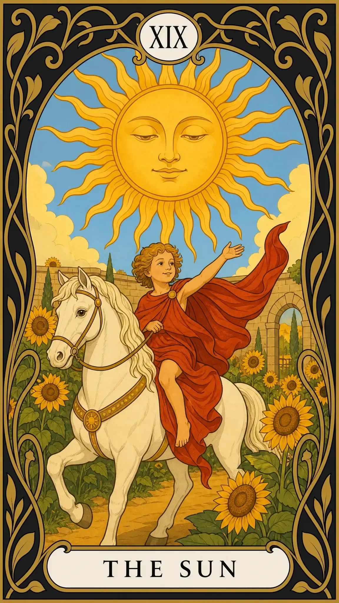 Slunce — tarotová karta, XIX The Sun