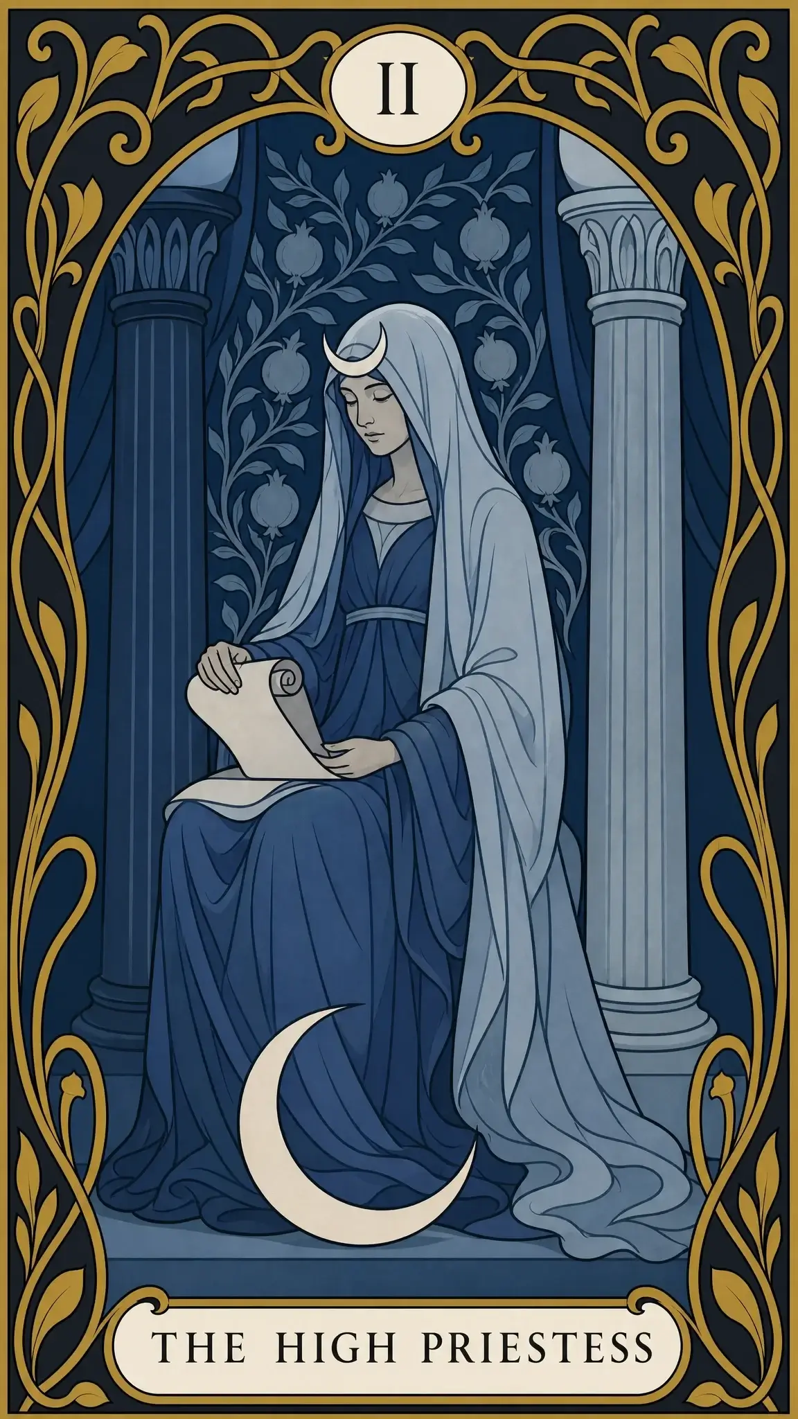 کاهنه اعظم — کارت تاروت, II The High Priestess