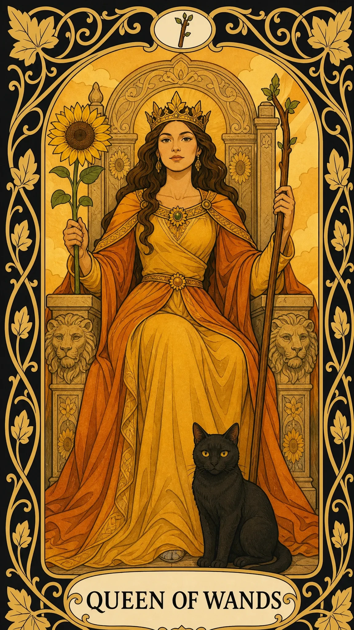 Dronning i stave — tarotkort, Queen of Wands