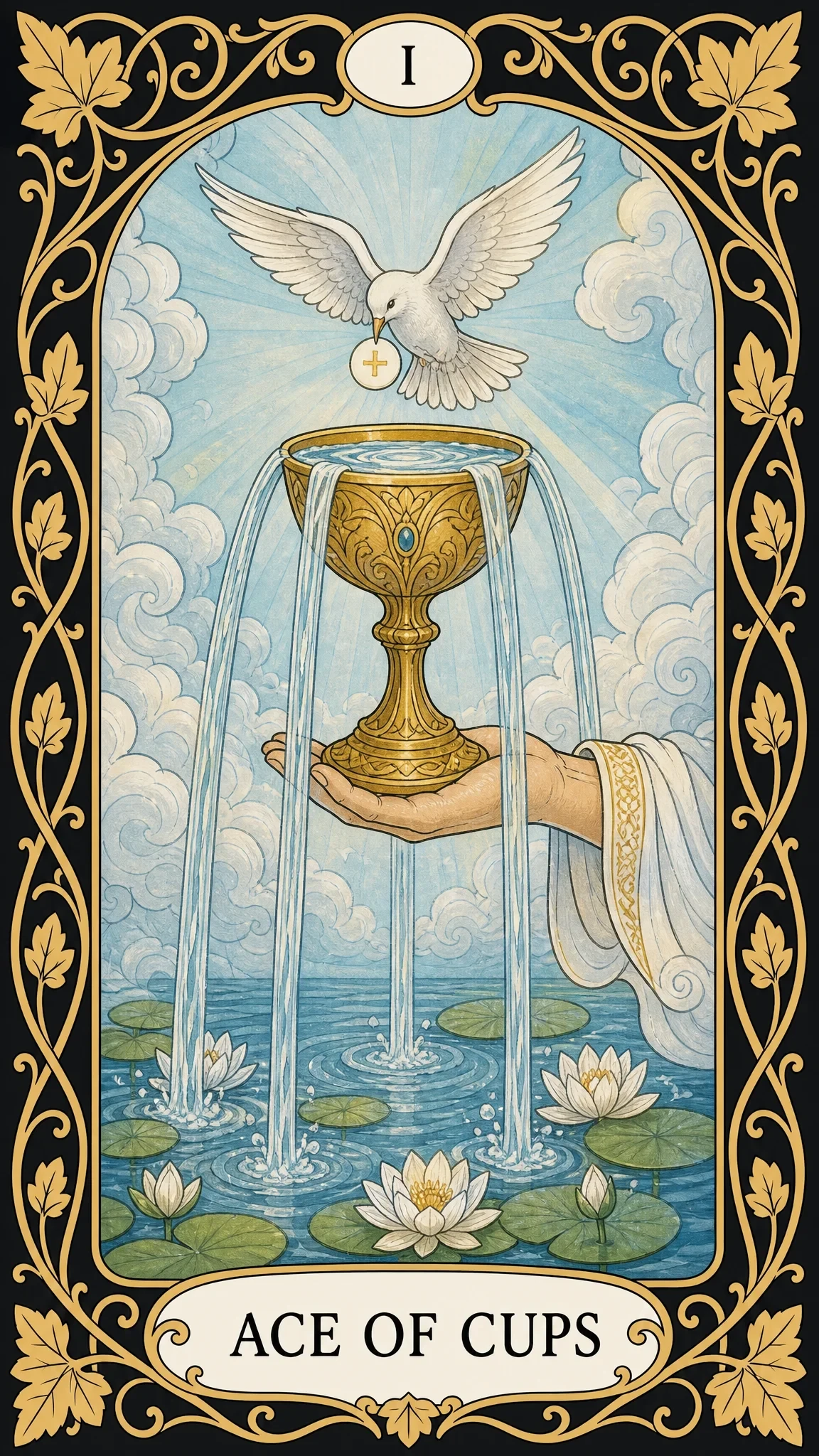 ایس آف کپس — ٹیرو کارڈ, I Ace of Cups