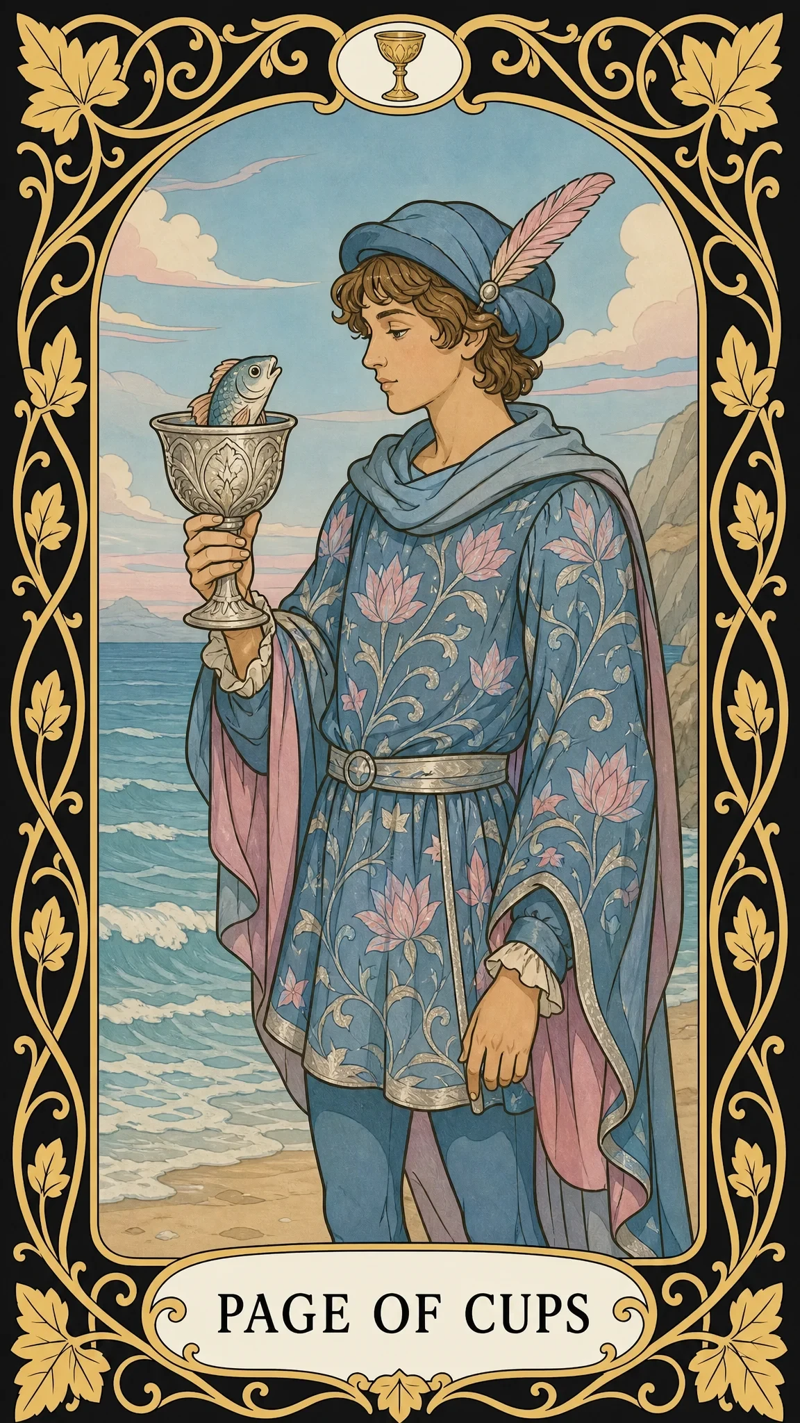 خادم الكؤوس — بطاقة تاروت, Page of Cups