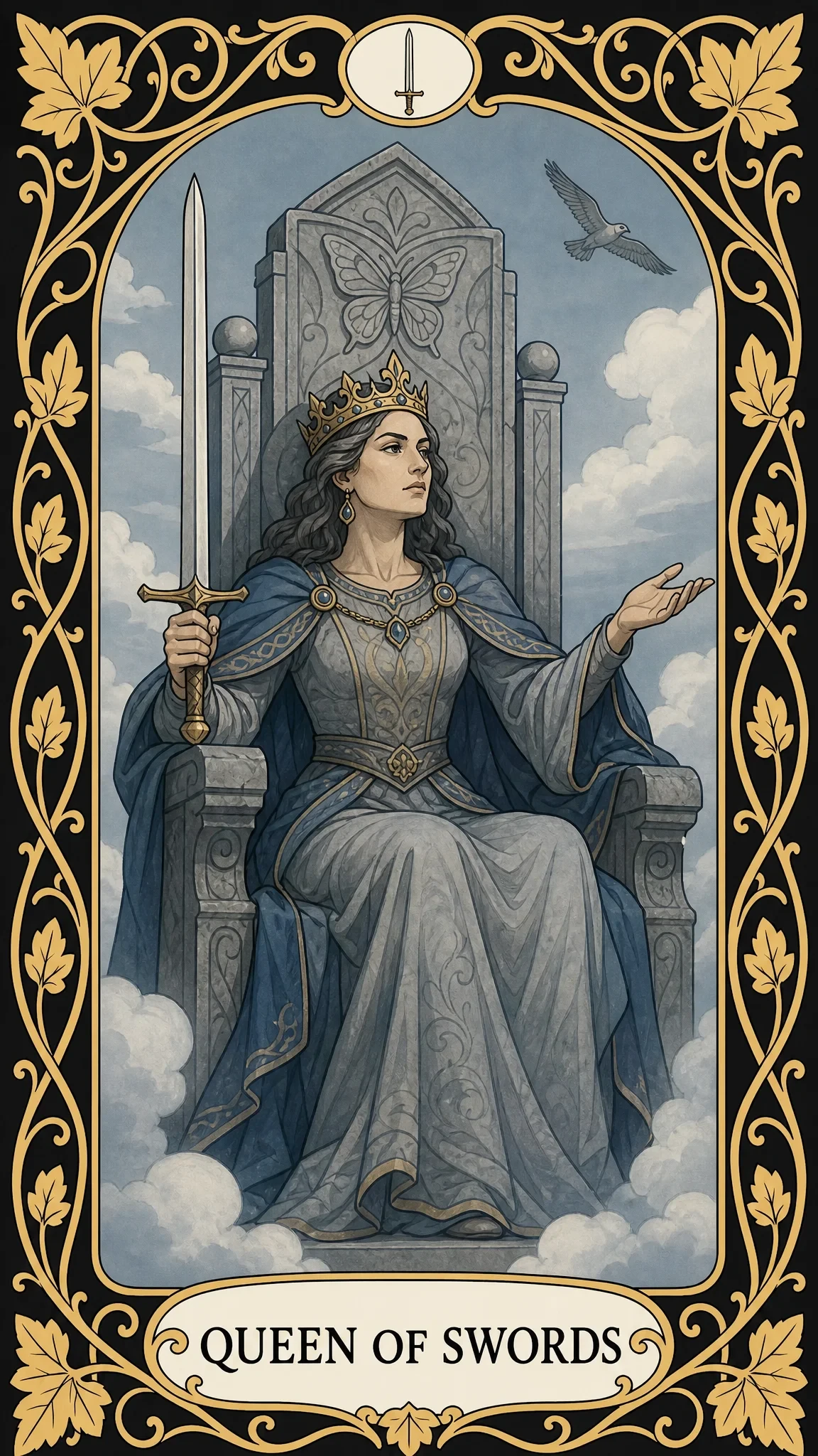 ملکه شمشیر — کارت تاروت, Queen of Swords