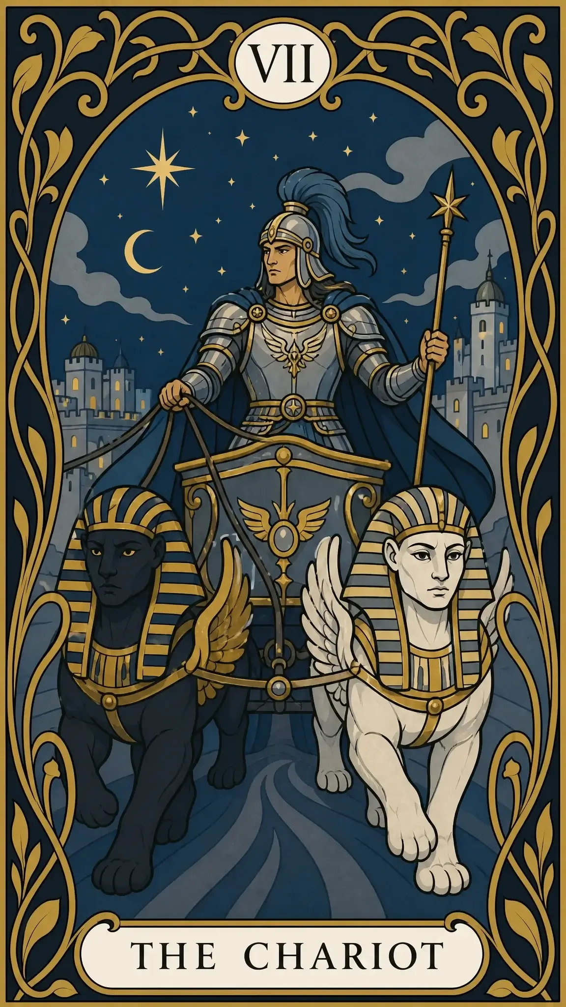 Kereta Perang — kartu tarot, VII The Chariot