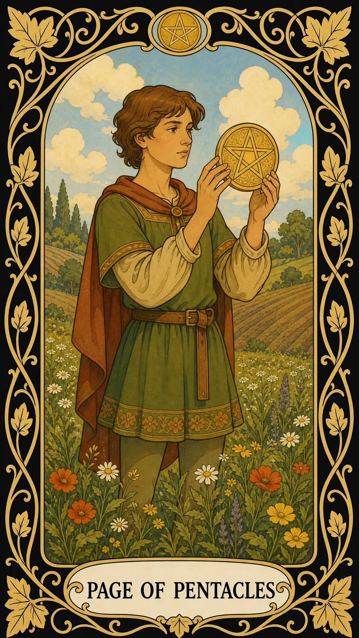سرباز سکه — کارت تاروت, Page of Pentacles