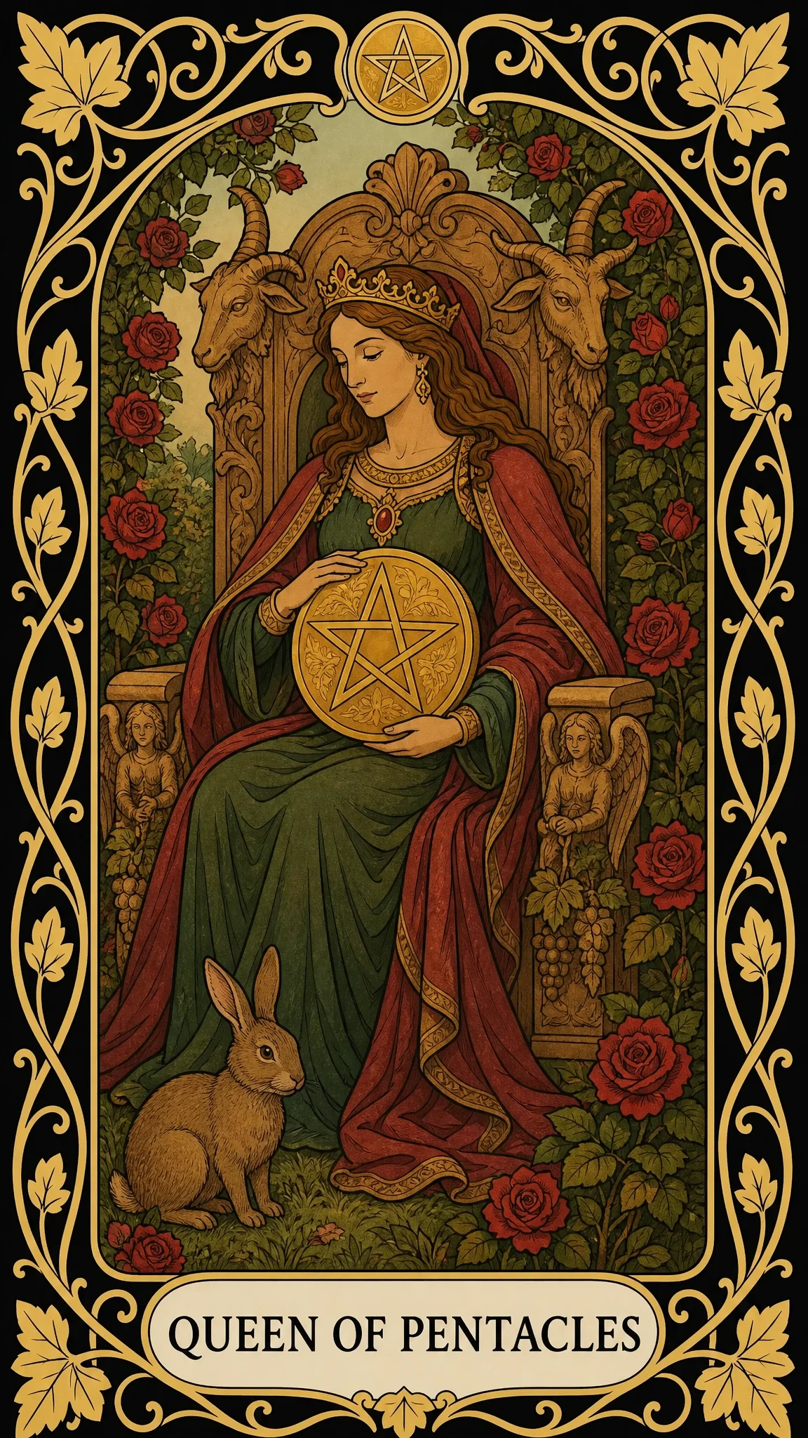 Queen of Pentacles — ไพ่ทาโรต์, Queen of Pentacles