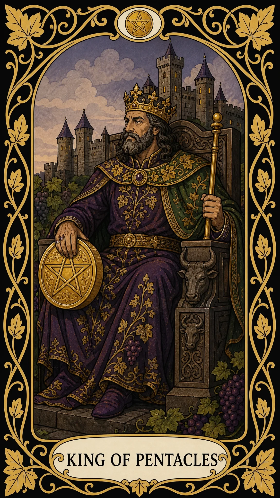 پادشاه سکه — کارت تاروت, King of Pentacles