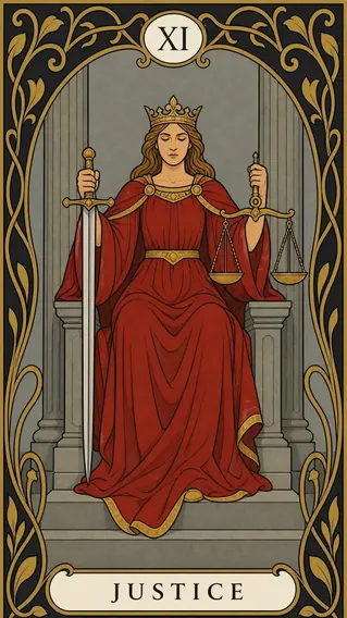 العدالة — بطاقة تاروت, XI Justice