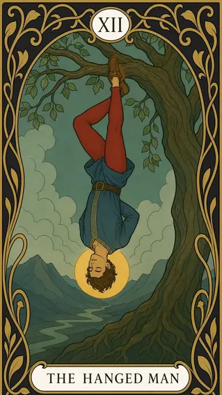 الرجل المشنوق — بطاقة تاروت, XII The Hanged Man