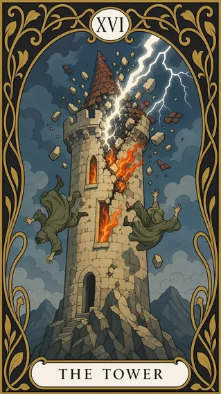 البرج — بطاقة تاروت, XVI The Tower
