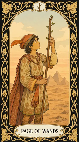 خادم العصي — بطاقة تاروت, Page of Wands