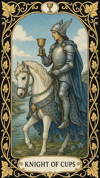فارس الكؤوس — بطاقة تاروت, Knight of Cups