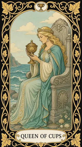 ملكة الكؤوس — بطاقة تاروت, Queen of Cups