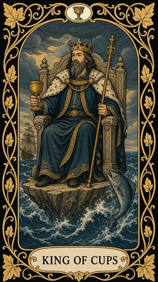 ملك الكؤوس — بطاقة تاروت, King of Cups