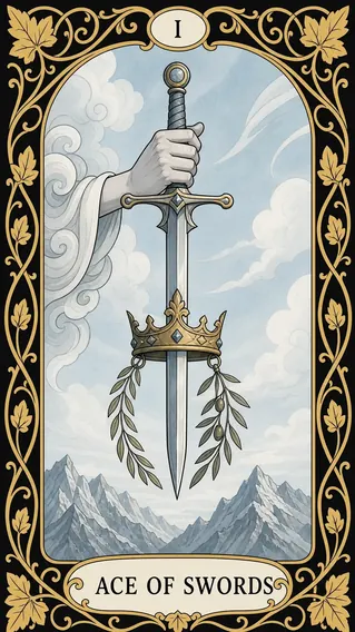 آس السيوف — بطاقة تاروت, I Ace of Swords