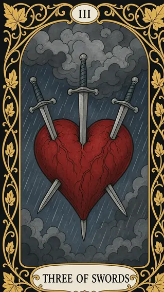 ثلاثة سيوف — بطاقة تاروت, III Three of Swords