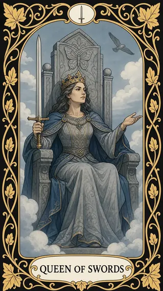 ملكة السيوف — بطاقة تاروت, Queen of Swords