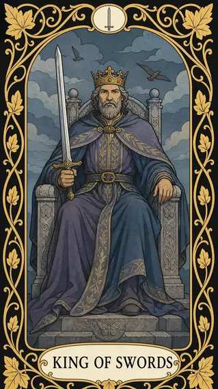ملك السيوف — بطاقة تاروت, King of Swords