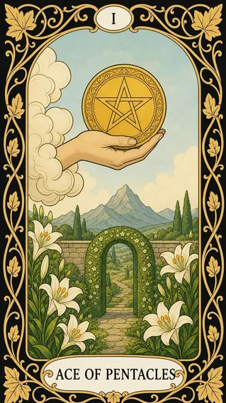 آس العملات — بطاقة تاروت, I Ace of Pentacles