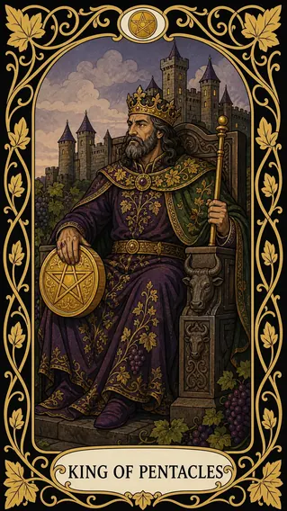 ملك العملات — بطاقة تاروت, King of Pentacles