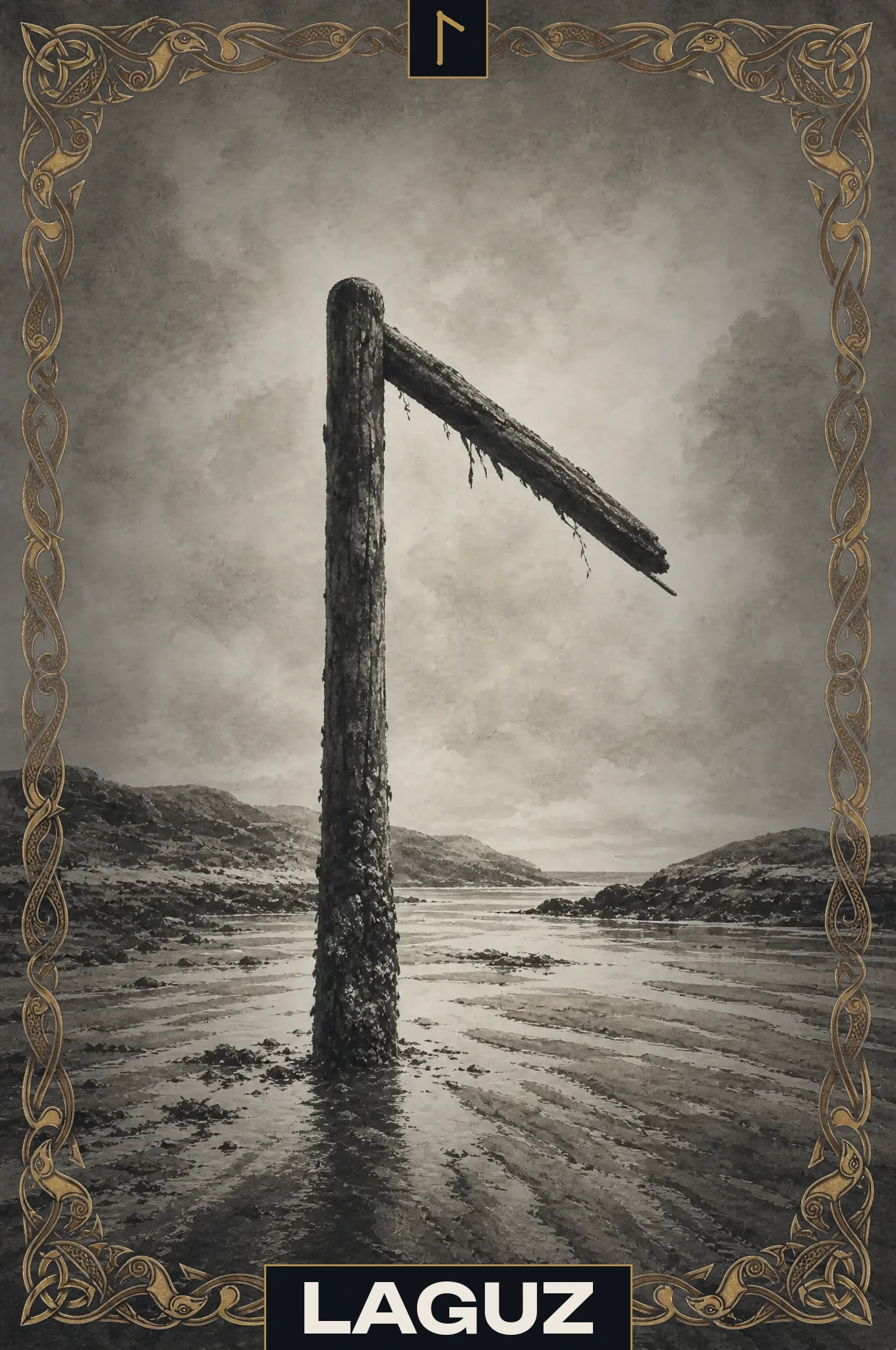 Laguz — Ältere Futhark-Rune Laguz ᛚ
