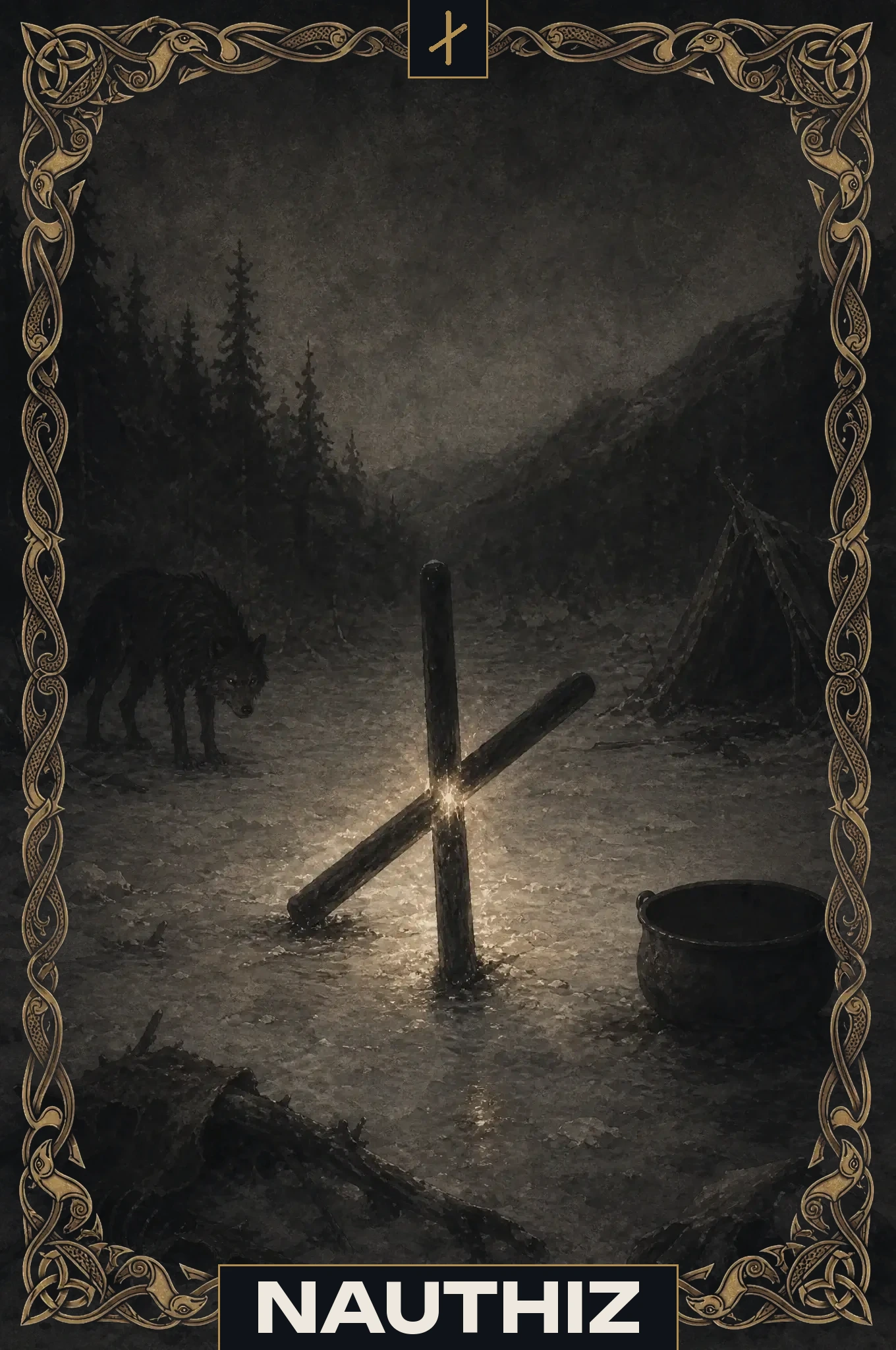 Nauthiz — Ältere Futhark-Rune Nauthiz ᚾ