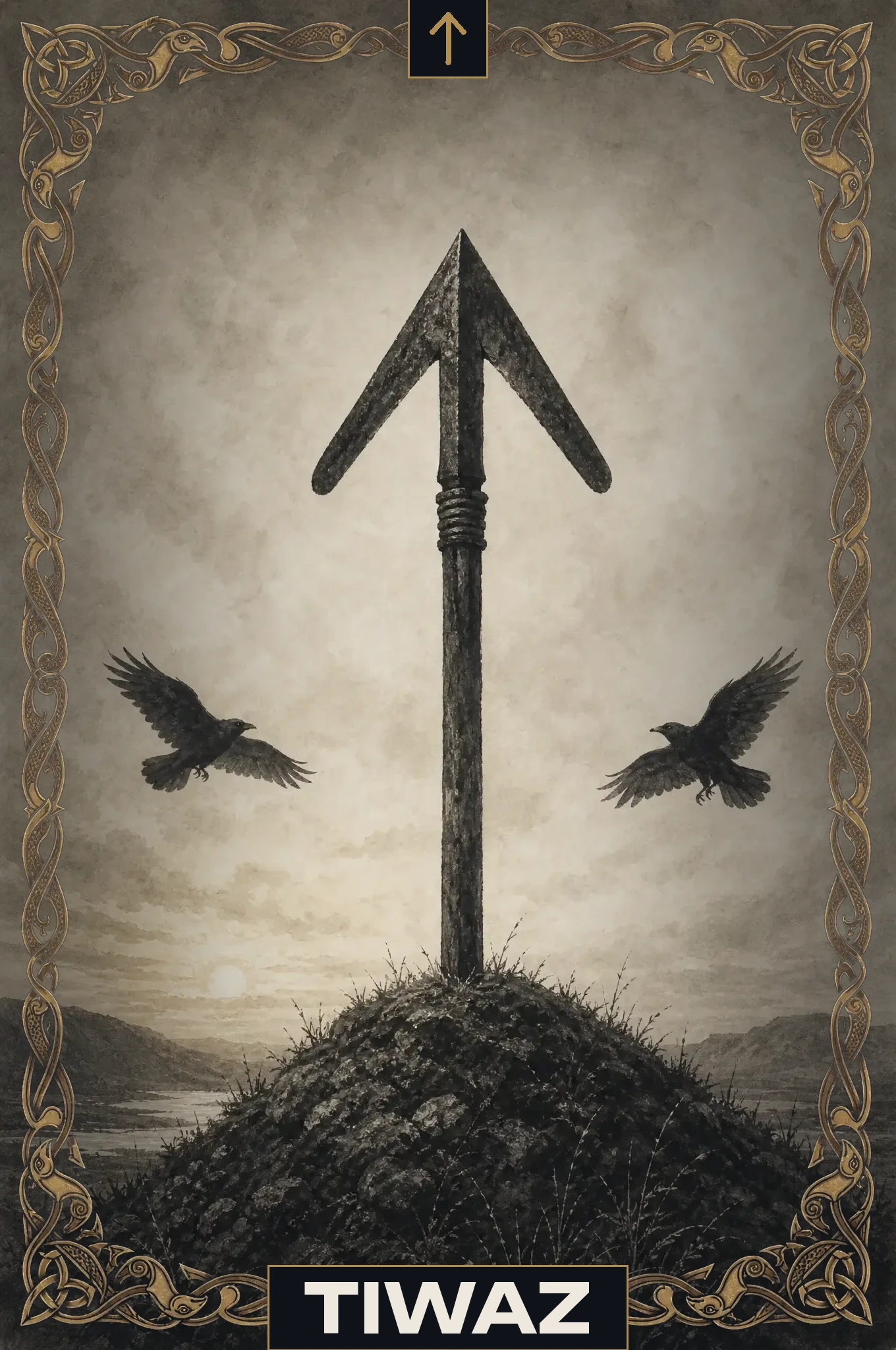 Tiwaz — Runa del Futhark Antiguo Tiwaz ᛏ